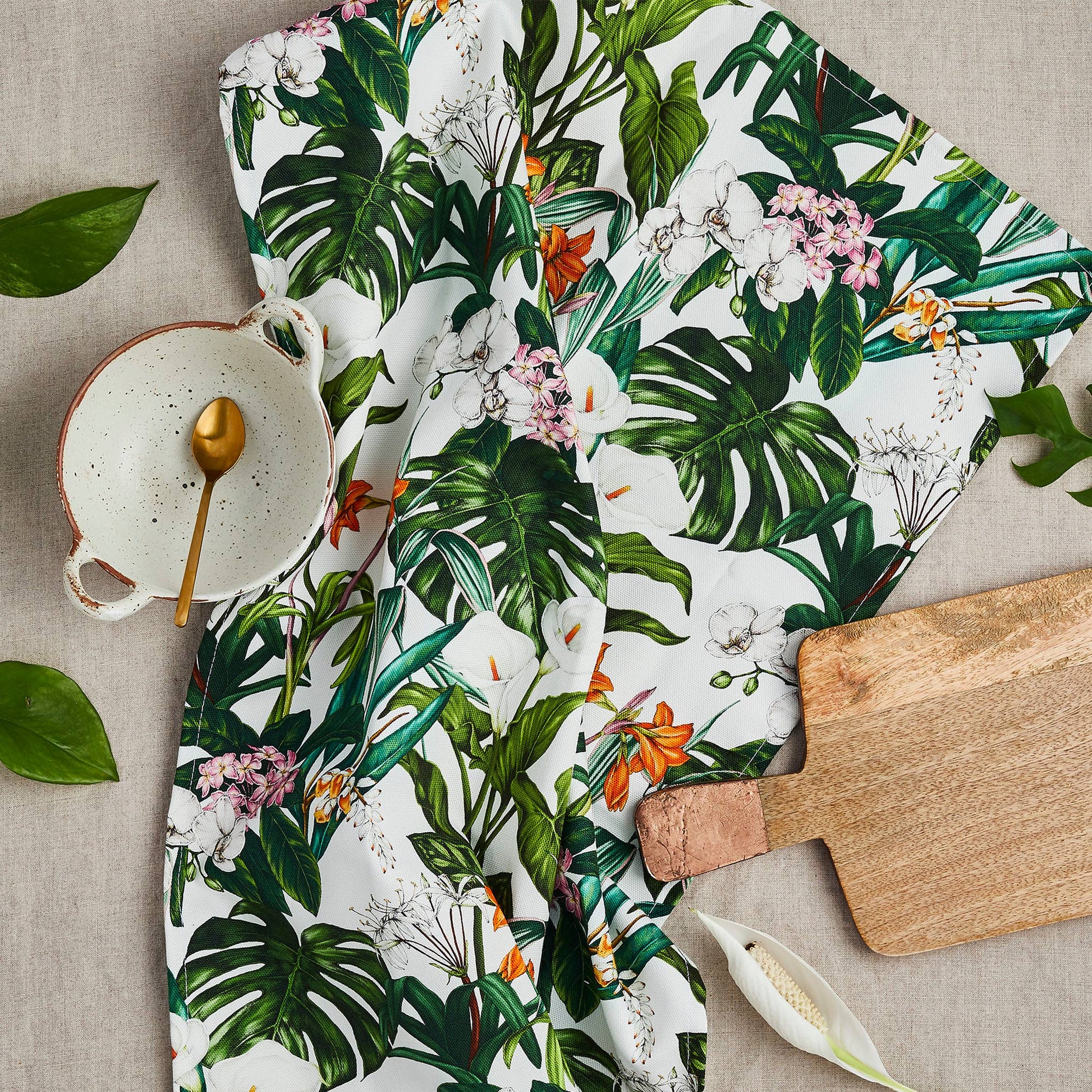 Palm House Tropics - Tea Towel - Ivory