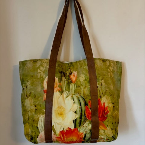 Green floral bag