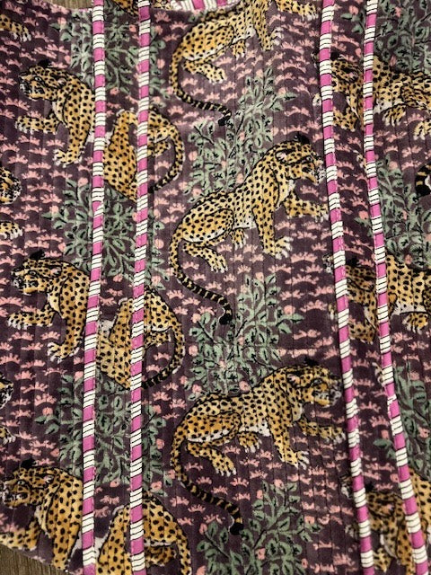 Velvet Tote - Lilac Leopards