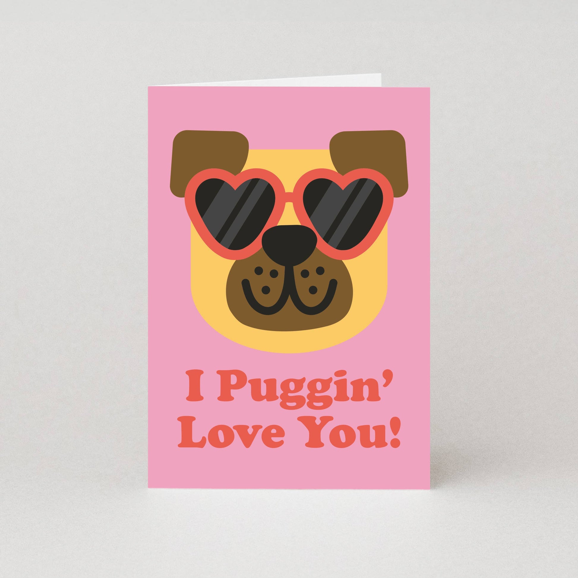 Puggin' Love You Valentines Card | Pug Valentine's Day Card
