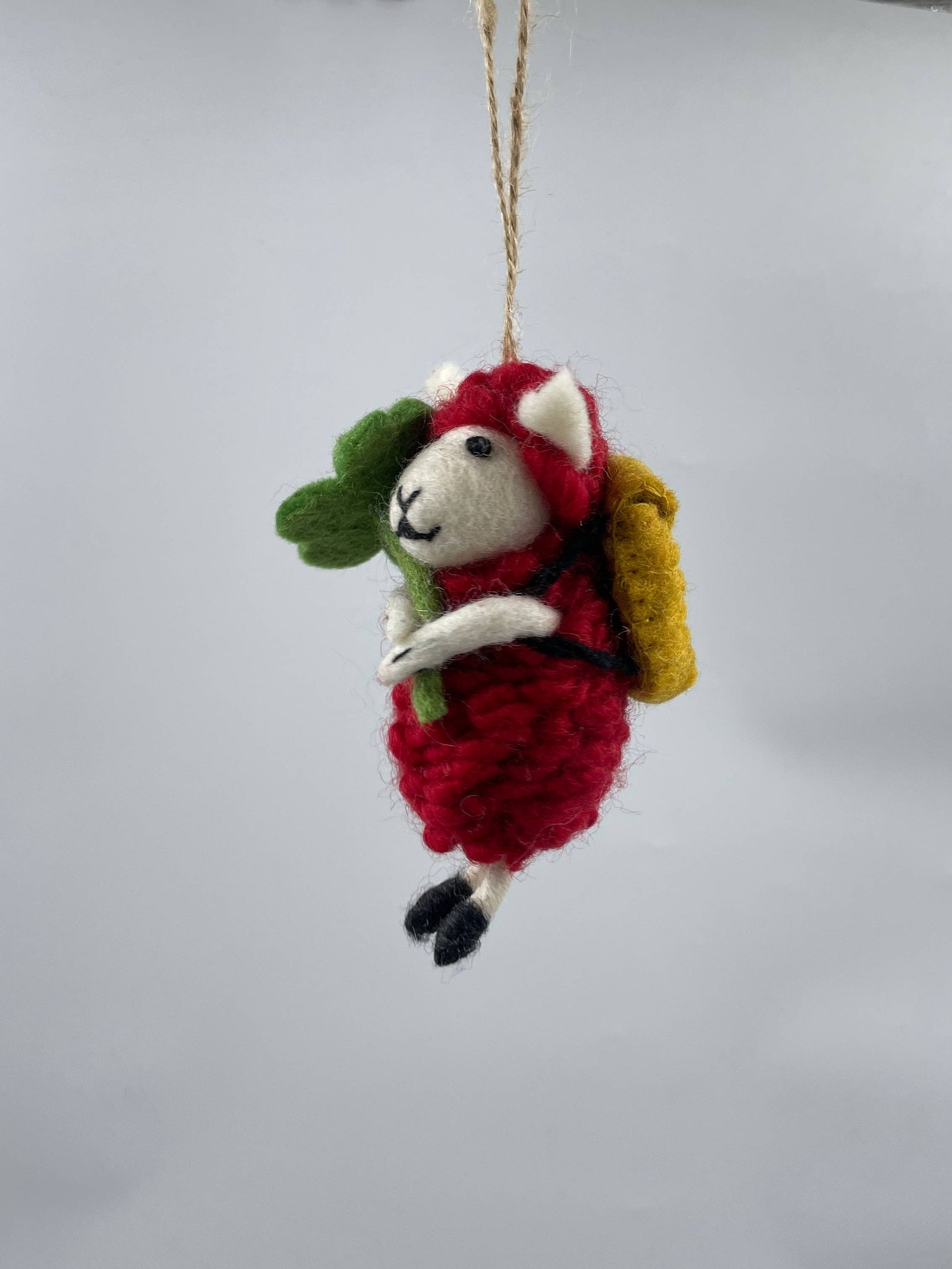 Felt Sheep With Flower Christmas  Decoration