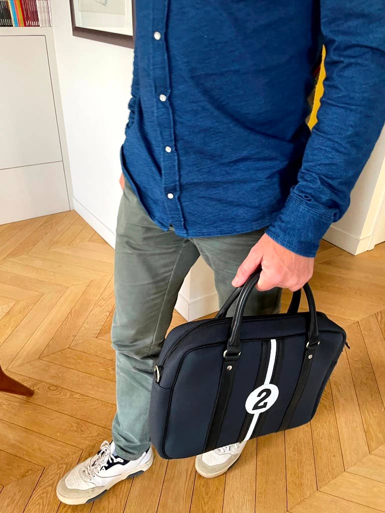 No 2 James Grey Black Eco-Friendly Computer Bag