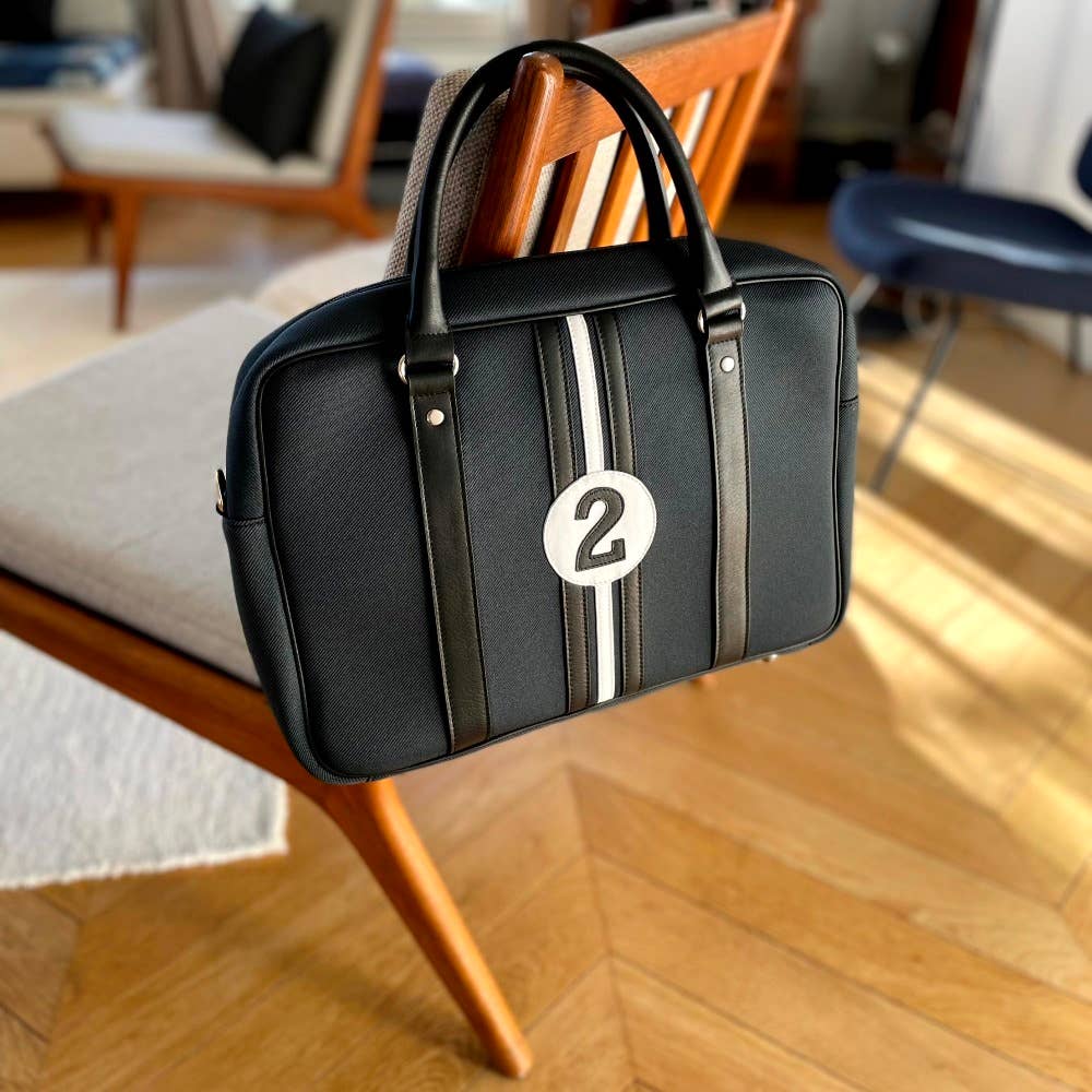 No 2 James Grey Black Eco-Friendly Computer Bag