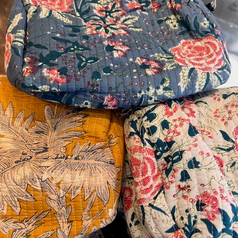 Set Of Three Wash Bags - Cotton - Any Colour