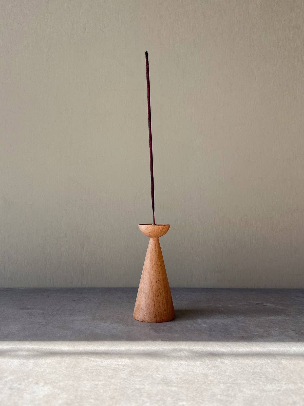 Scottish Beech Incense Holder, Cone