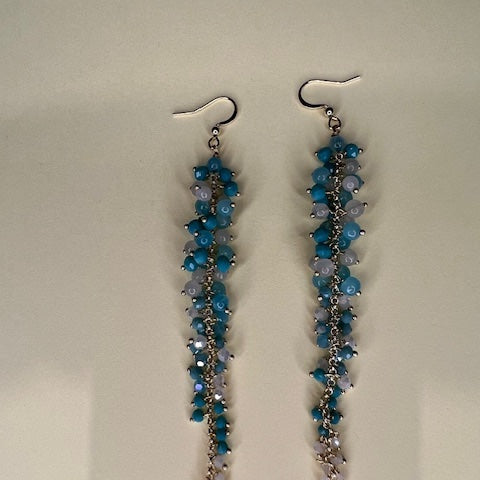 Blue bead Dangly earrings