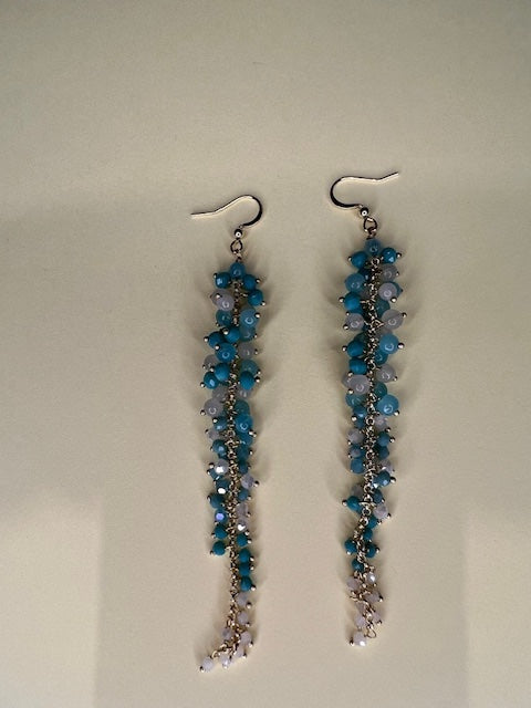 Blue bead Dangly earrings