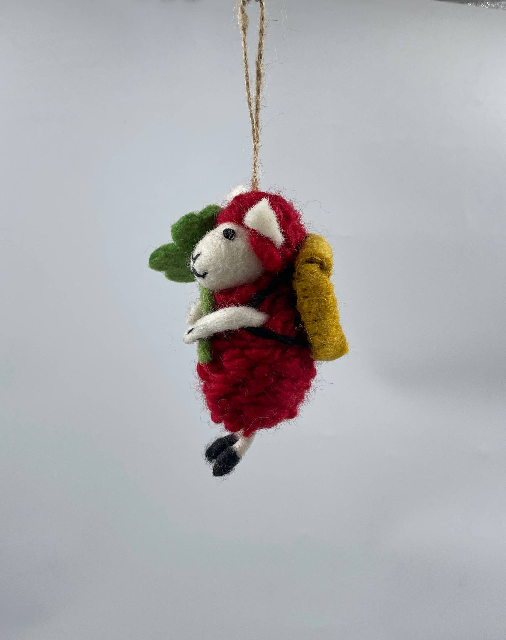Felt Sheep With Flower Christmas  Decoration