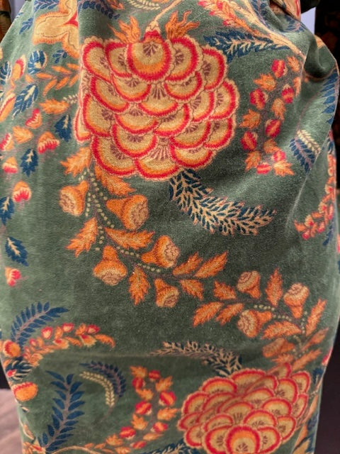 Green Velvet Kimono