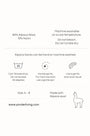 Washing instructions and product details for alpaca socks on a white background