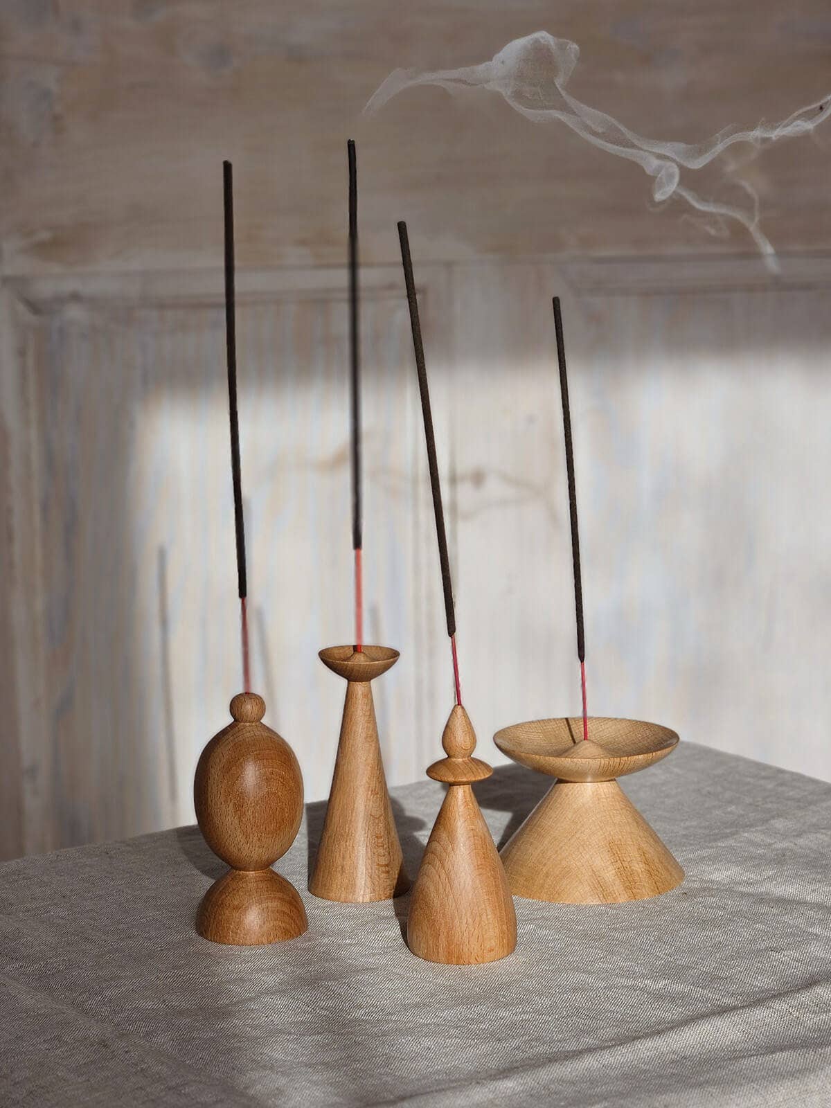 Scottish Beech Incense Holder, Cone
