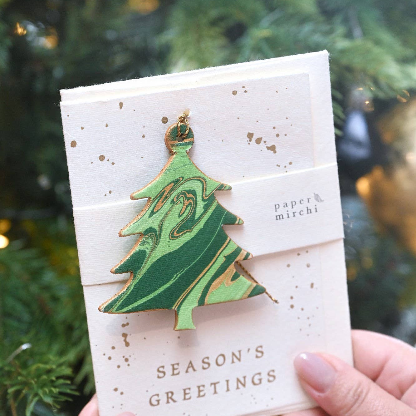 Tree - Keepsake Marble Ornament Greeting Card