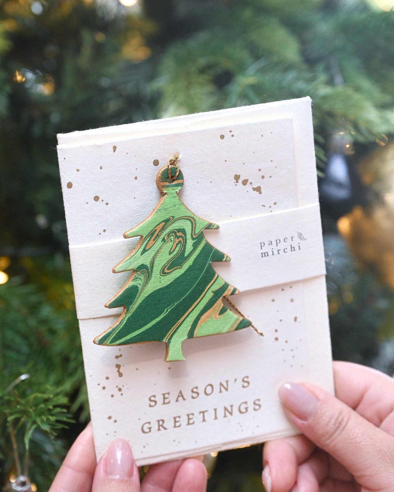 Tree - Keepsake Marble Ornament Greeting Card