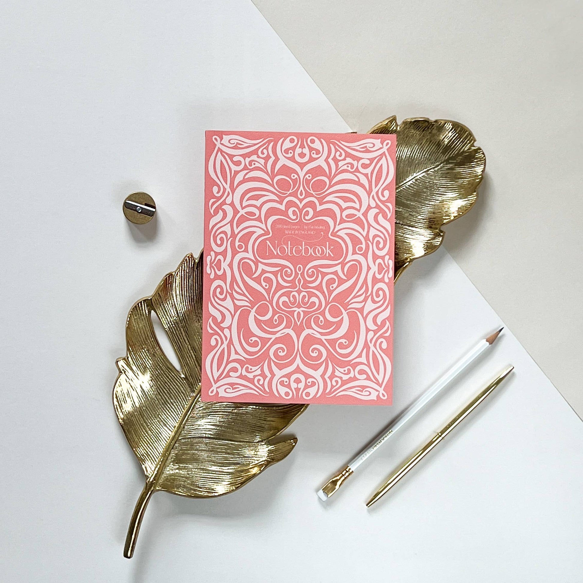Coral Swirl Notebook