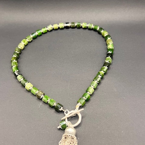 Nephrite Tassel Necklace