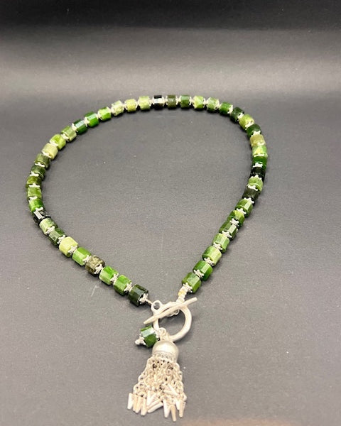 Nephrite Tassel Necklace