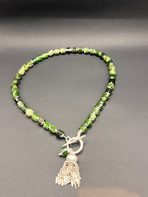 Nephrite Tassel Necklace
