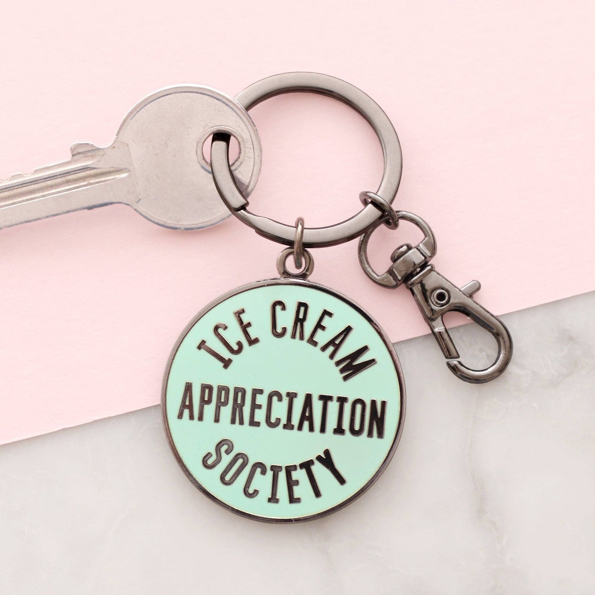 Ice Cream Appreciation Society - Enamel Keyring
