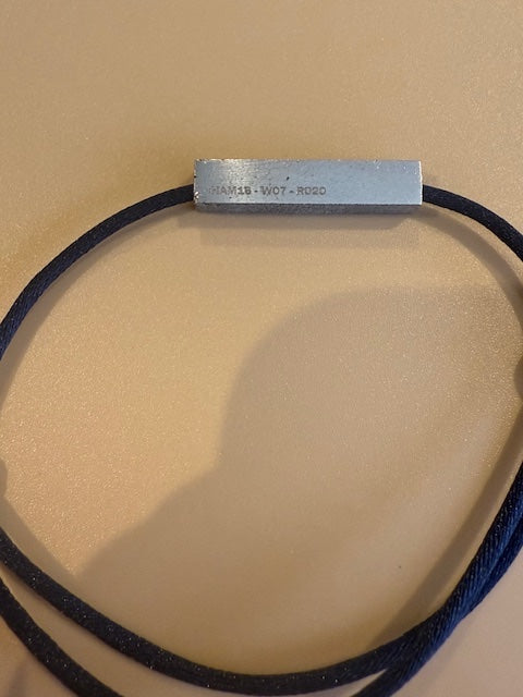 Ress - Blue Cord Bracelet With Metal From An F1 Car