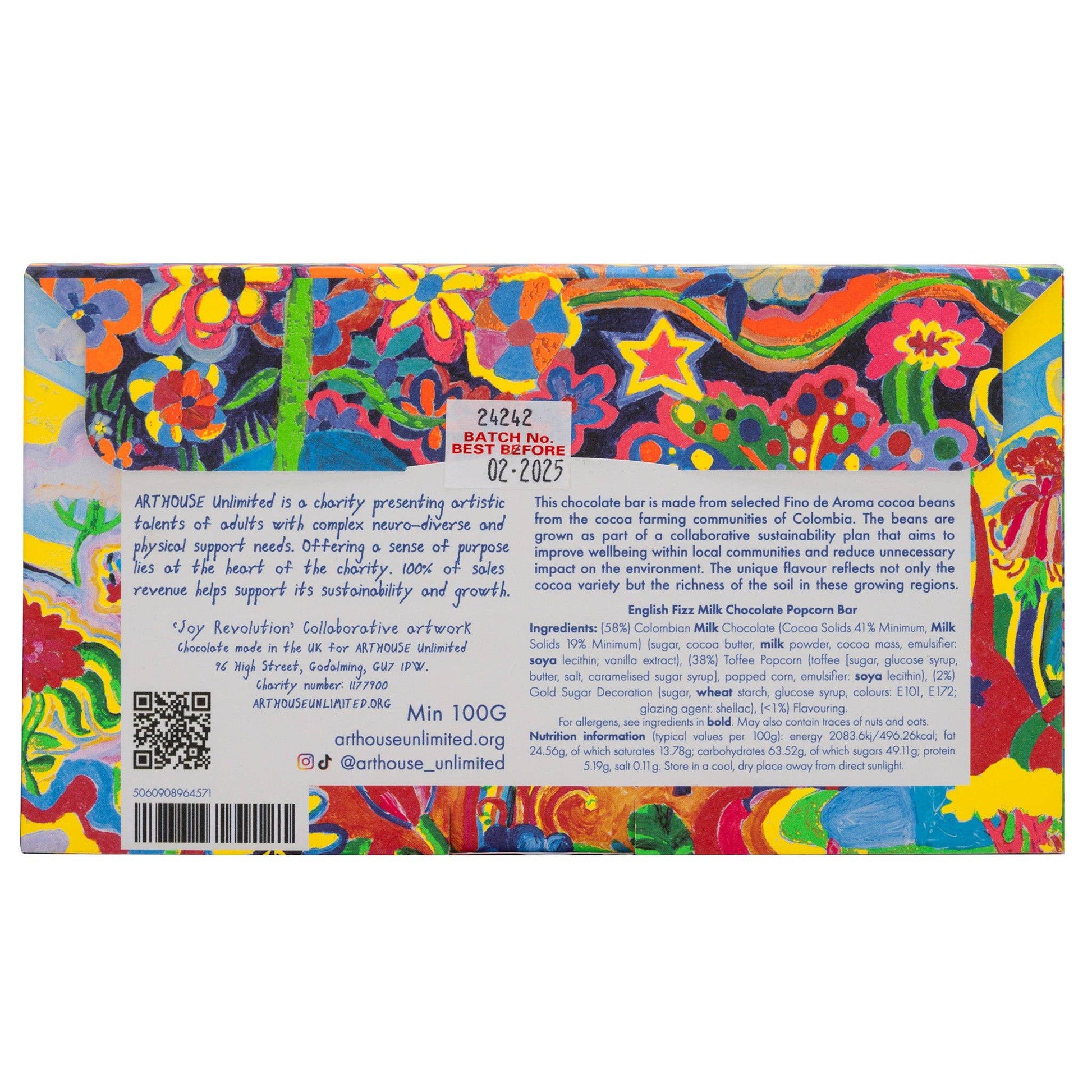 Joy Revolution, English Fizz Milk Chocolate Popcorn