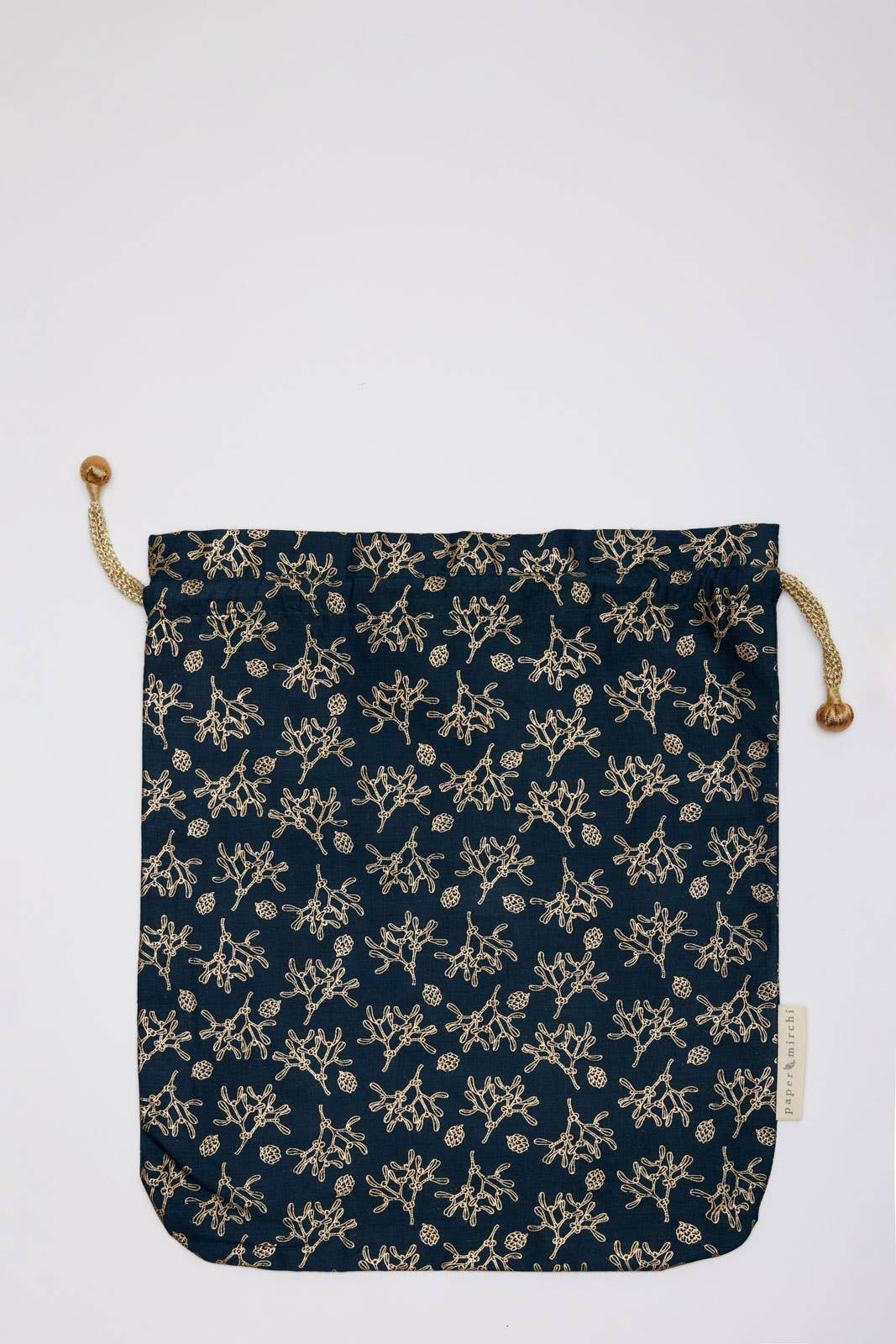 Small Reusable Fabric Gift Bags Double Drawstring