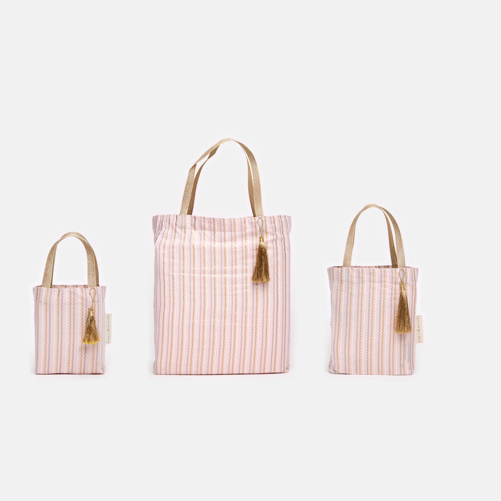 Large Navy Deco Reusable Fabric Gift Bags Tote Style  H30cm x W34cm x D10cm