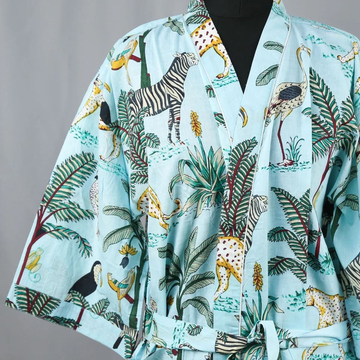 Cotton Kimono - Safari Animals