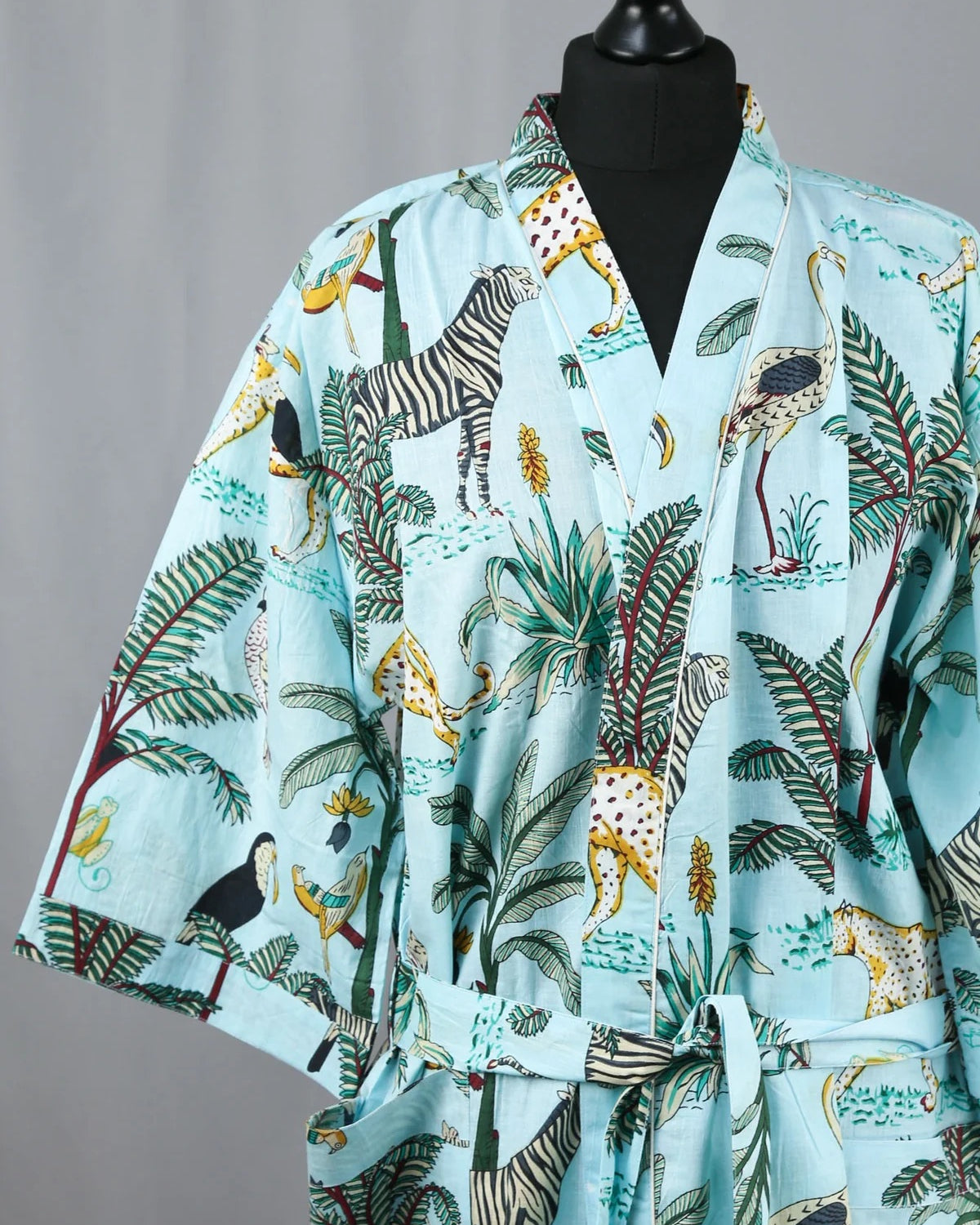 Cotton Kimono - Safari Animals