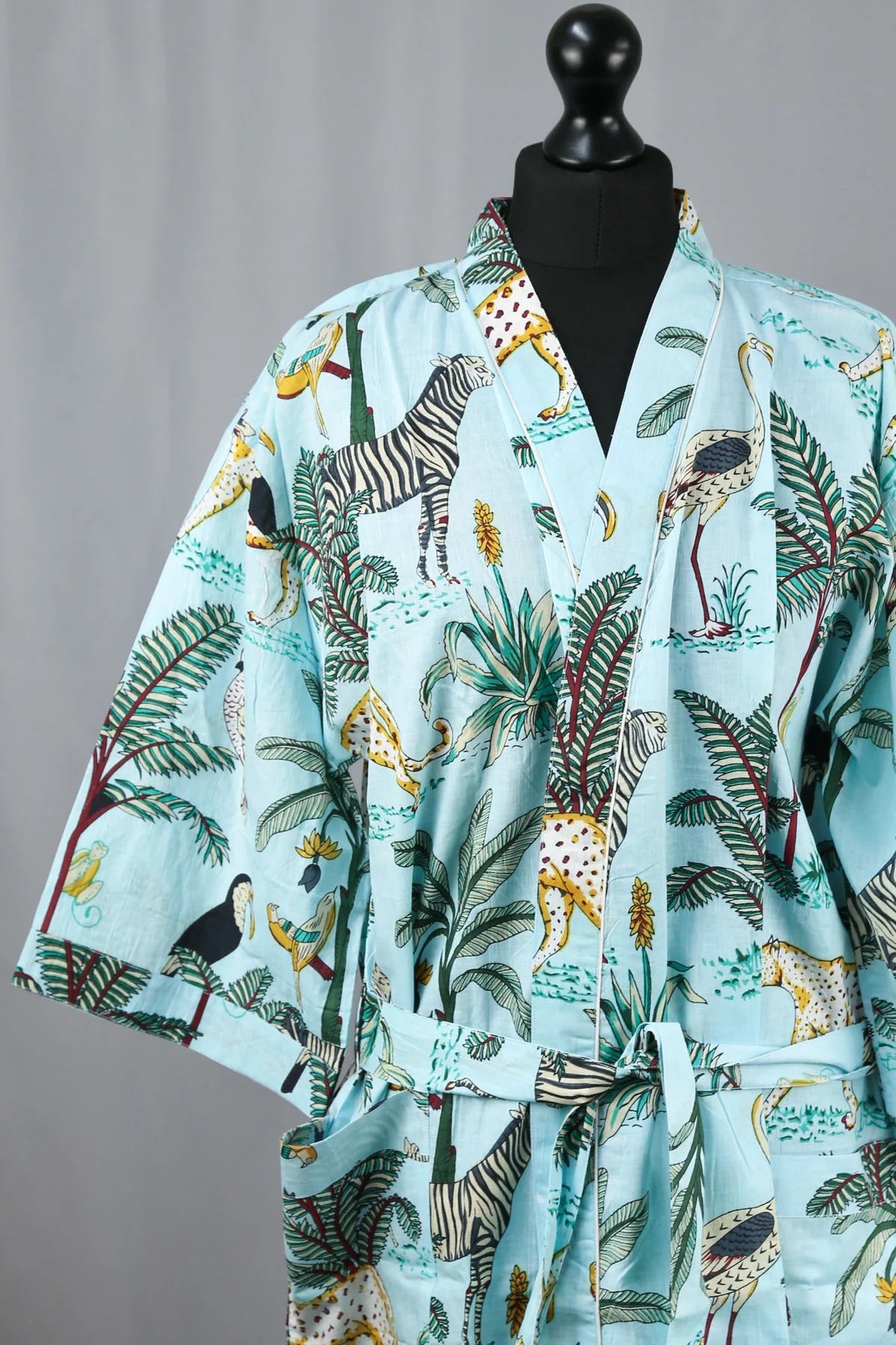 Cotton Kimono - Safari Animals