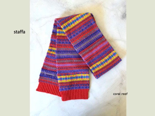 Staffa Stripe Scarf - Coral Reef