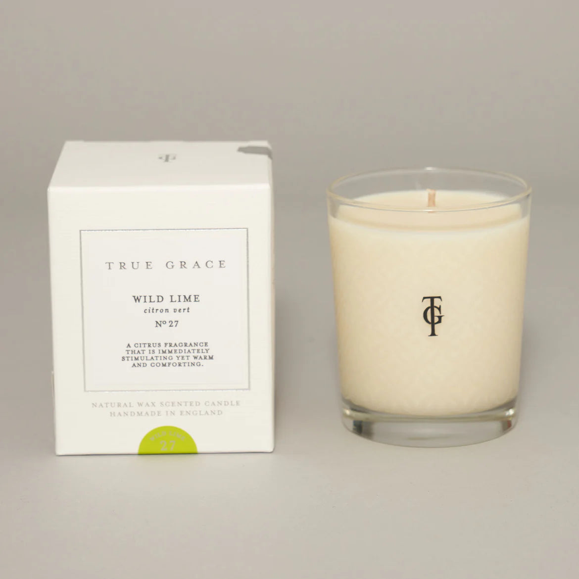 Wild Lime Candle, fresh citrus scent - True Grace